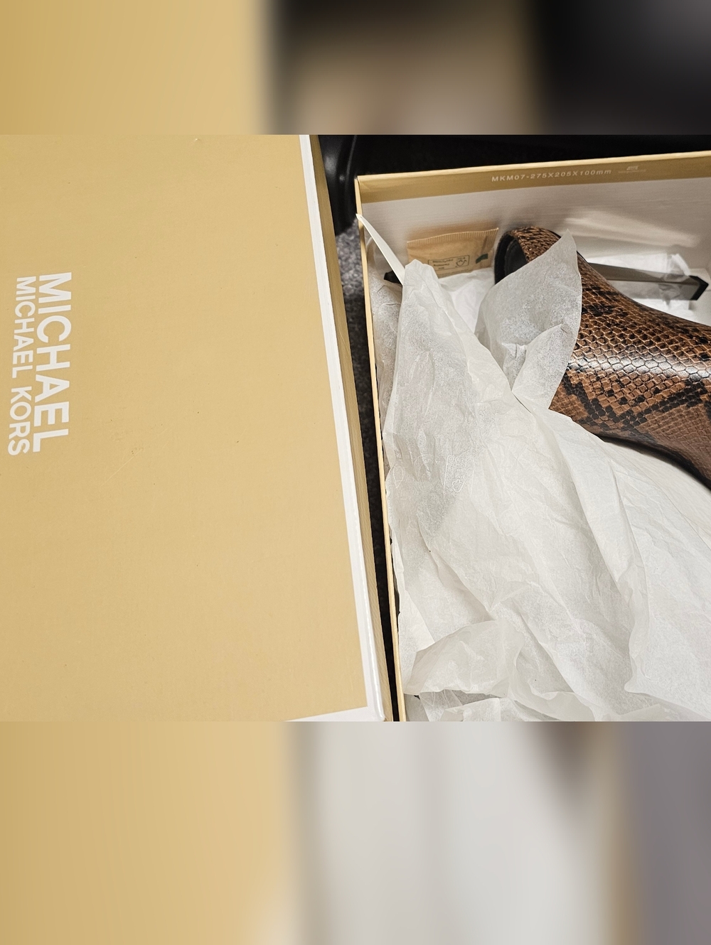 New Michael Kors Halle Leather Mule Pump Sz 7 Snakeskin - Picture 5 of 6